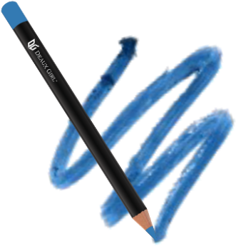 Deaux Girl Eyeliner Eye Pencil In Pacific Blue - Calligraphy (397x400), Png Download