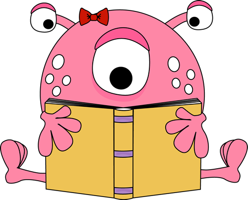 Creature Clipart Pink Alien - Book Monster Clip Art (500x403), Png Download