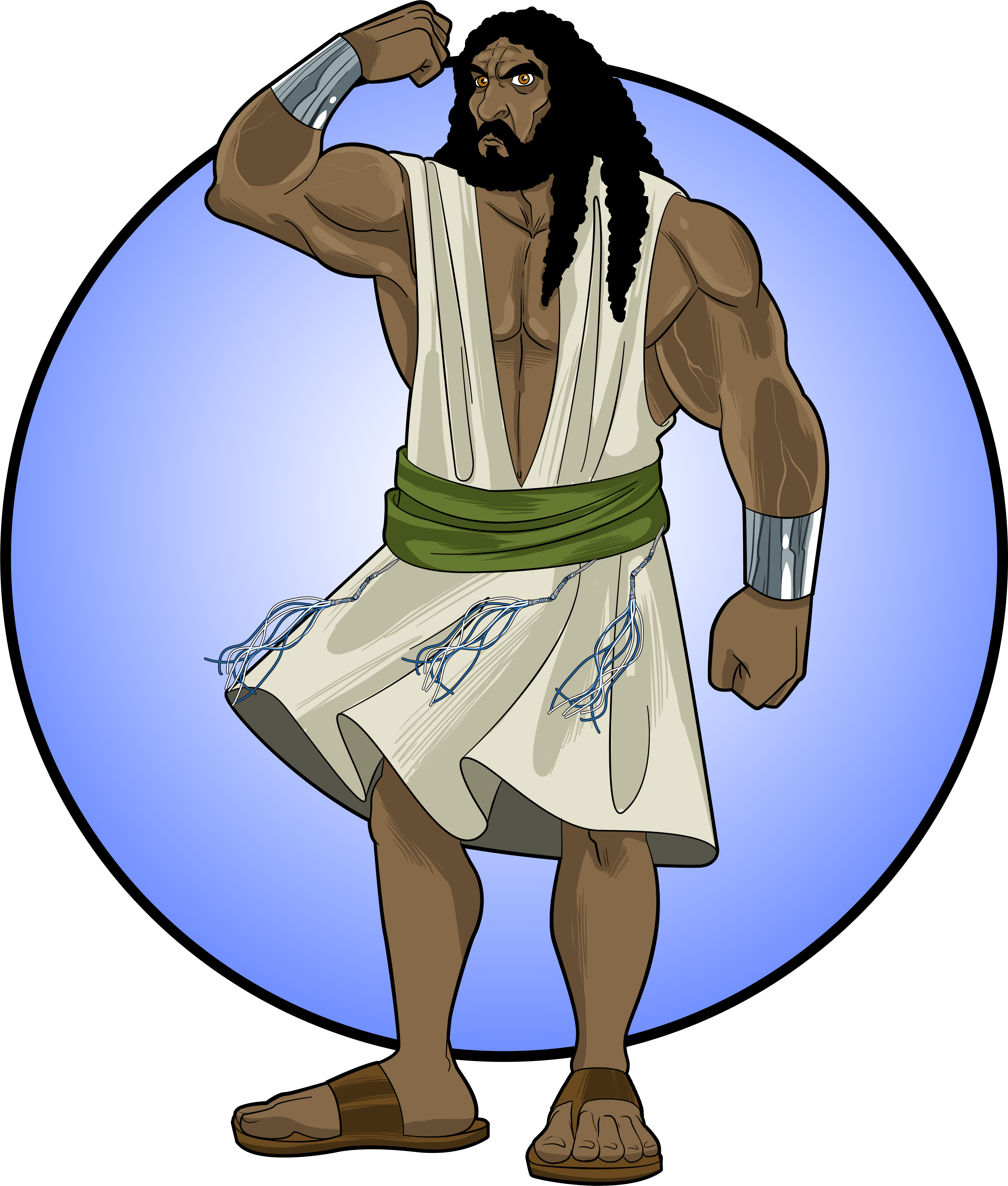 Creation Clipart Bible - Samson Clicpart (6000x6000), Png Download