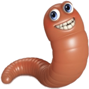 Small Red Worm Clipart - Transparent Background Worm Clipart (400x400), Png Download