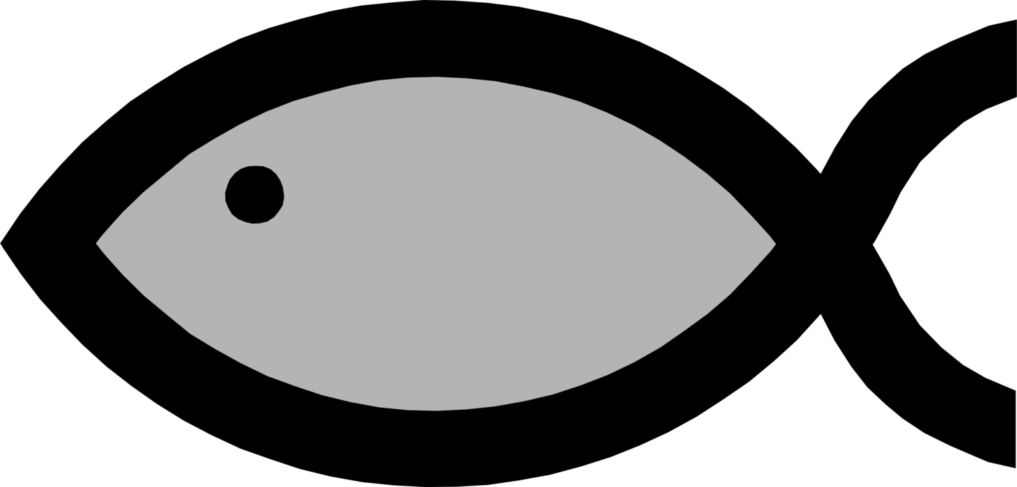 Jesus Fish Png Clip Art Black And White - Illustration (1460x700), Png Download