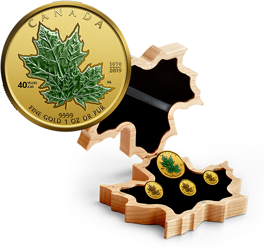 Pure Gold Fractional Set - 2018 Canada 4-coin Gold Fractional Maple Leaf Set (570x570), Png Download