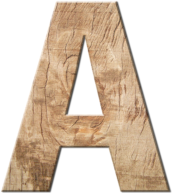 Letters, Abc, Wood, Grain, Education, Gold, Golden - Letter (960x720), Png Download