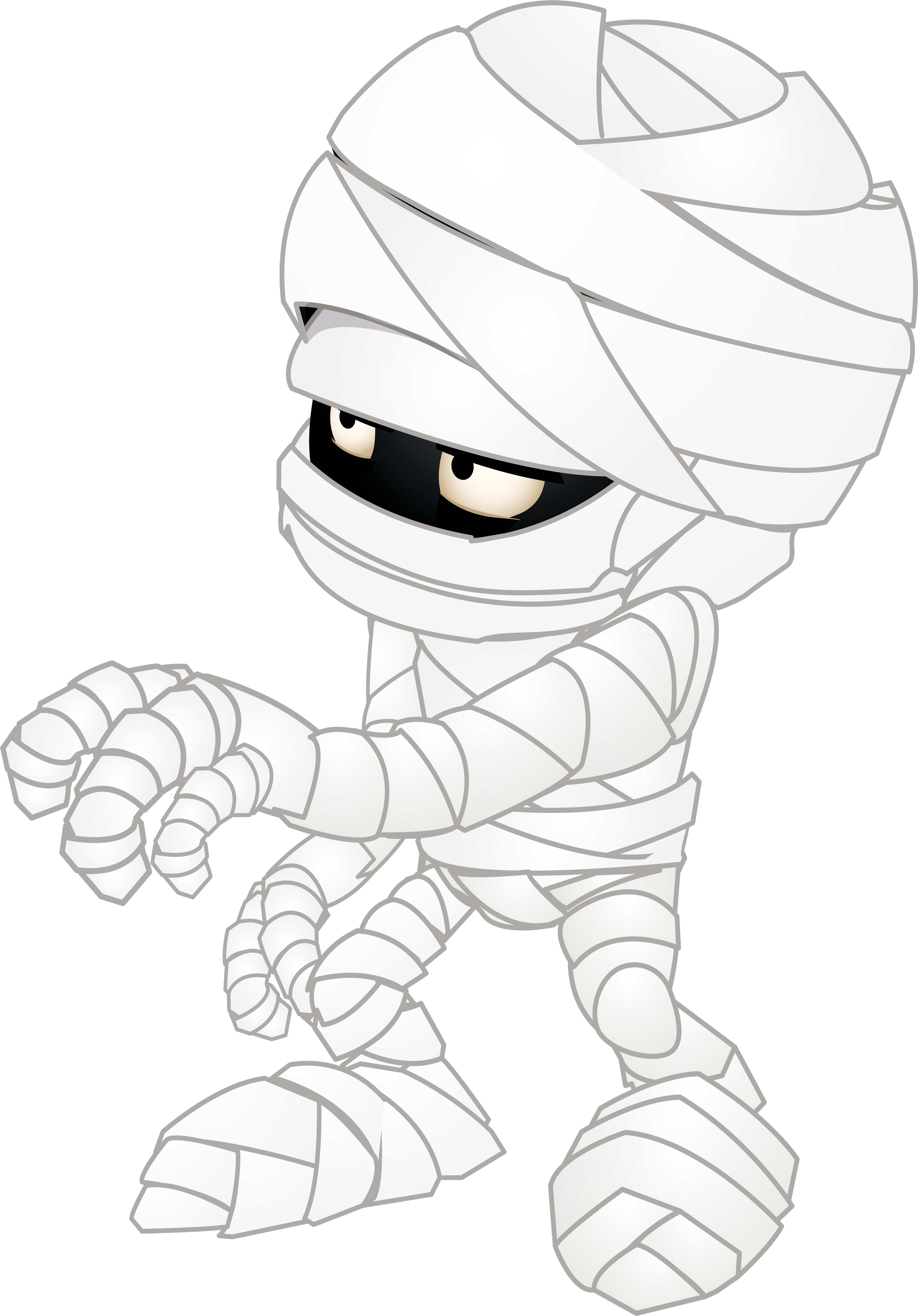 Clipart Mummy Black And White (5583x8000), Png Download