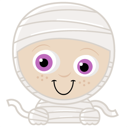 Peeking Mummy Svg Scrapbook Title Svg Cutting Files - Cute Halloween Mummy (432x432), Png Download