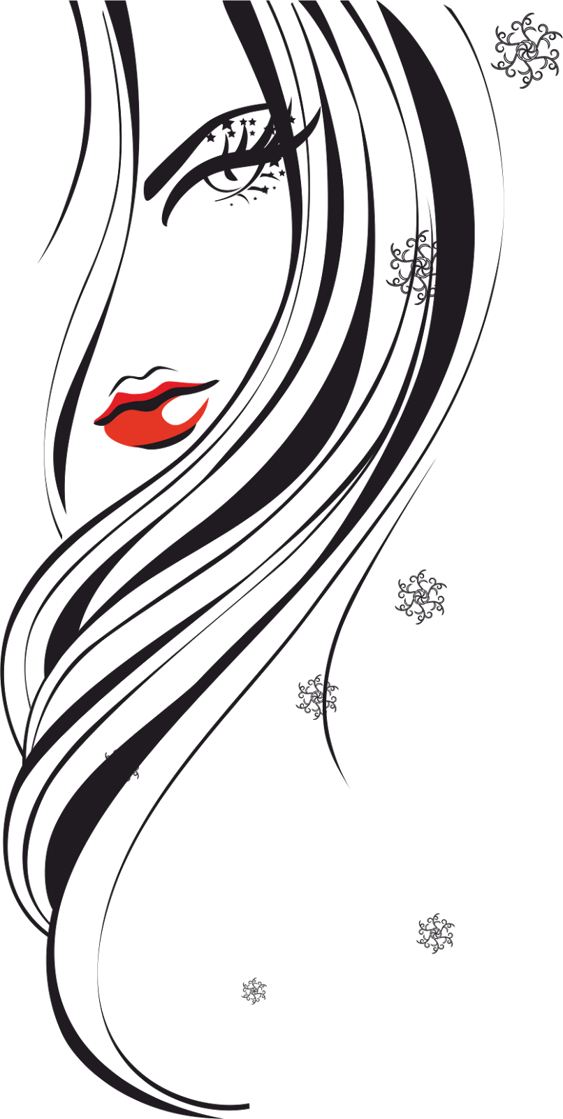 Pin By Pamela Powell On Abstract Art - Hairstylist Clipart Silhouette Free (806x1600), Png Download