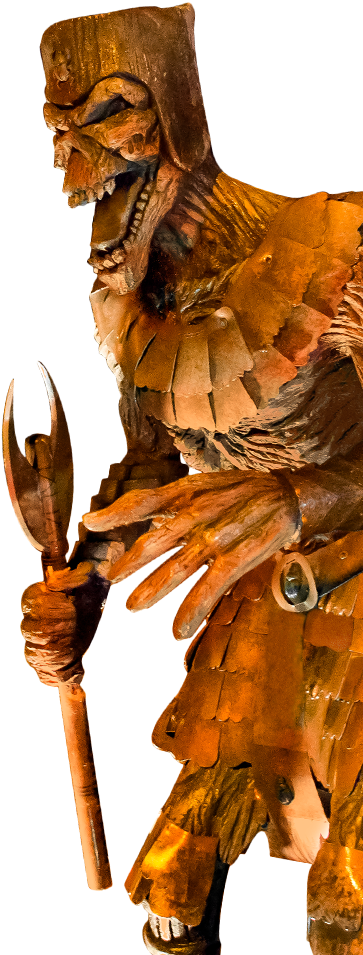 A Mummy Warrior From The Revenge Of The Mummy Ride - Carving (384x960), Png Download