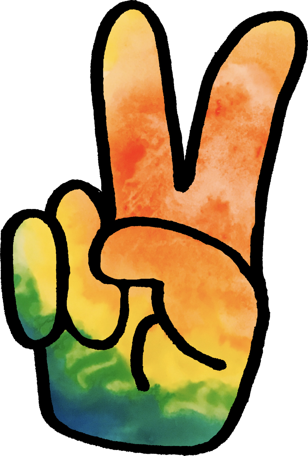 Tiedye Peace Sign - Tie-dye (1024x1516), Png Download