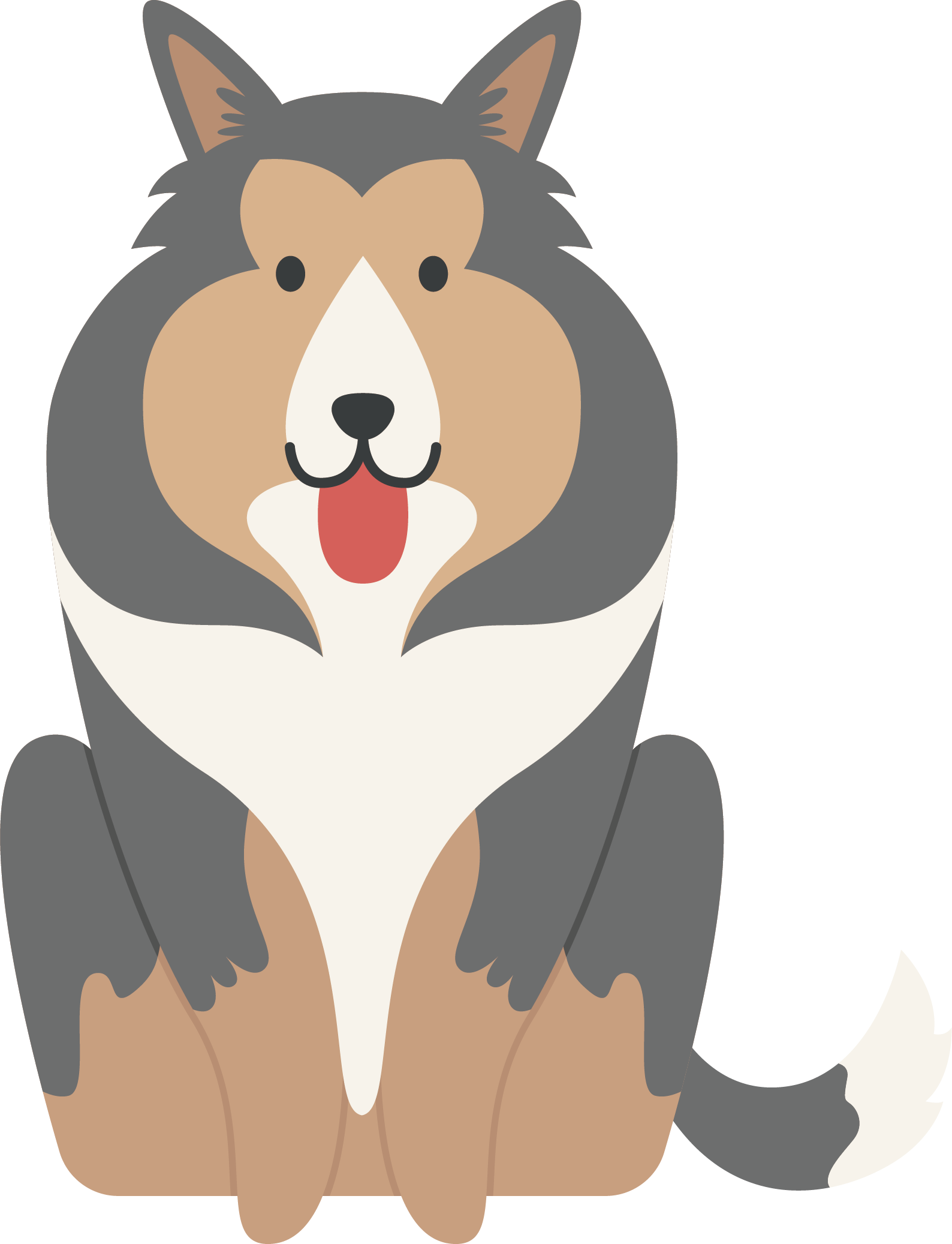 Download HD Pekingese Dog Vector - Dog Transparent PNG Image - NicePNG.com, image size:1588x2074