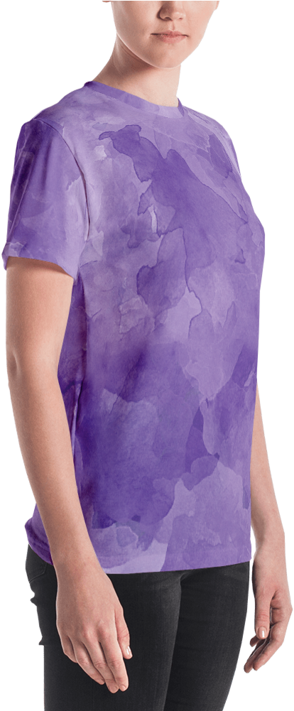Violet Watercolor Women's T Shirt T Shirt Zazuze - Pumpkin Shirt - Halloween Shirt - Pumpkin Costume - (1000x1000), Png Download