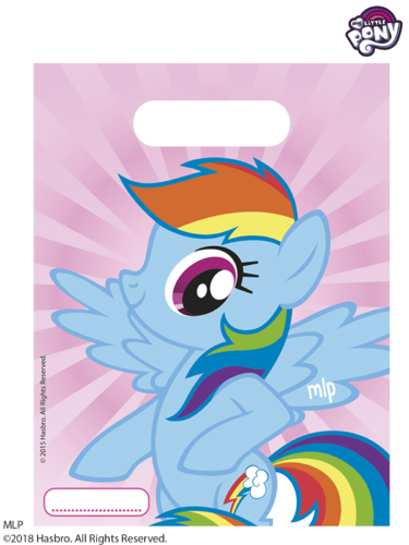 My Little Pony Party Bags - My Little Pony Rainbow Pony - 6 Party Bags (375x500), Png Download