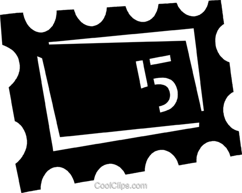Postage Stamp Royalty Free Vector Clip Art Illustration (480x384), Png Download