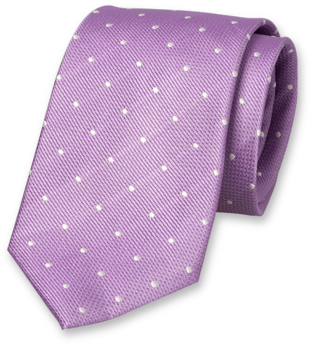 Lilac Tie With White Dots - Polka Dot (524x524), Png Download