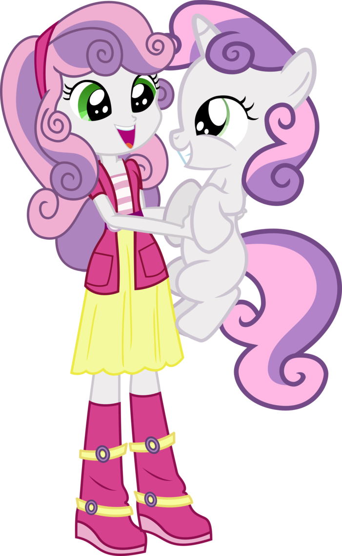 100 Images About Equestria Girls On We Heart It - Sweetie Belle And Sweetie Belle (701x1139), Png Download