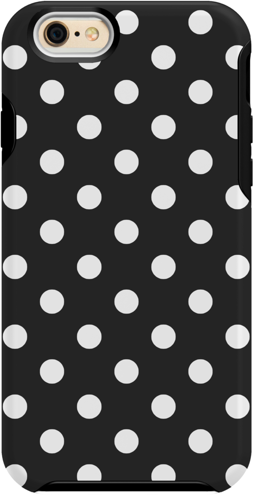 Iphone 6/6s Shock - Black And White Polka Dots (1024x1024), Png Download