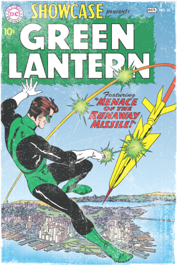 Green Lantern Menace Missle Youth T Shirt - Green Lantern Hal Jordan First Appearance (400x593), Png Download