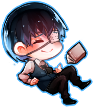 Uso Dayo , Thank You Blurry Pictures Of Mike Wazowski - Kaneki Ken Chibi Png (381x467), Png Download