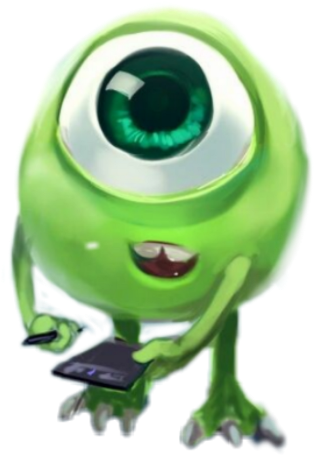 Mikewazowski Monstersinc Babymonster Monster - Pinturas Colores Planos Monstruos Sa (1024x1024), Png Download