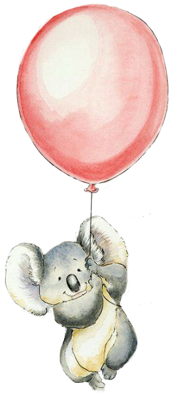 Anime@ Freetoedit Anime - Koala Balloons (240x555), Png Download