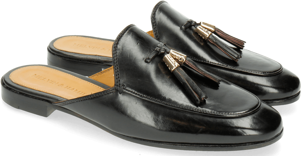Mules Scarlett 2 Black Tassel Black Red Accessory Gold - Flip-flops (1024x1024), Png Download
