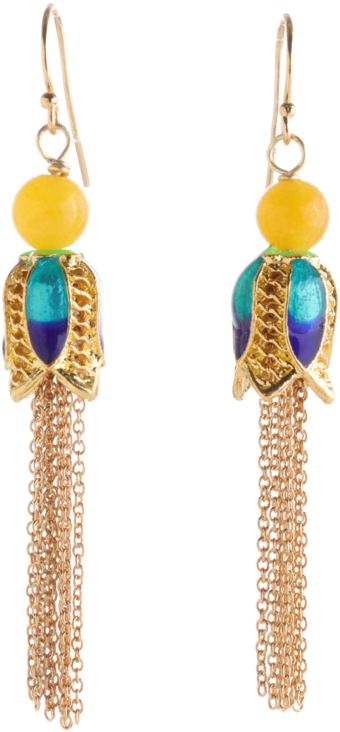 Enamel Tassel Earrings - Earring (1024x768), Png Download