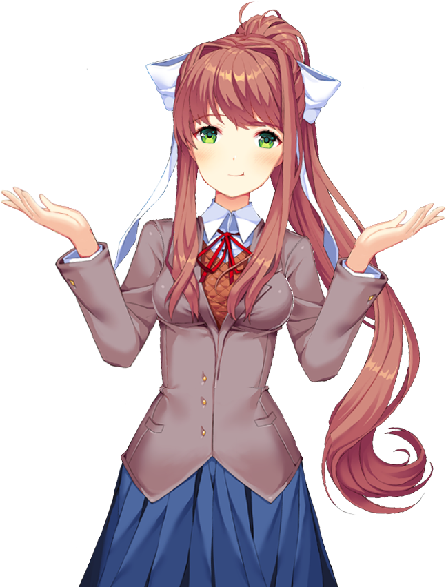 Png Fawx Arrivals Hypnotized Baby Anime Png Png Fawx - Doki Doki Literature Club Monika Ddlc (960x960), Png Download
