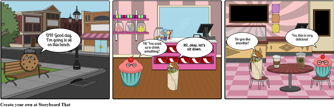 Comic Comida - Cartoon (1164x385), Png Download