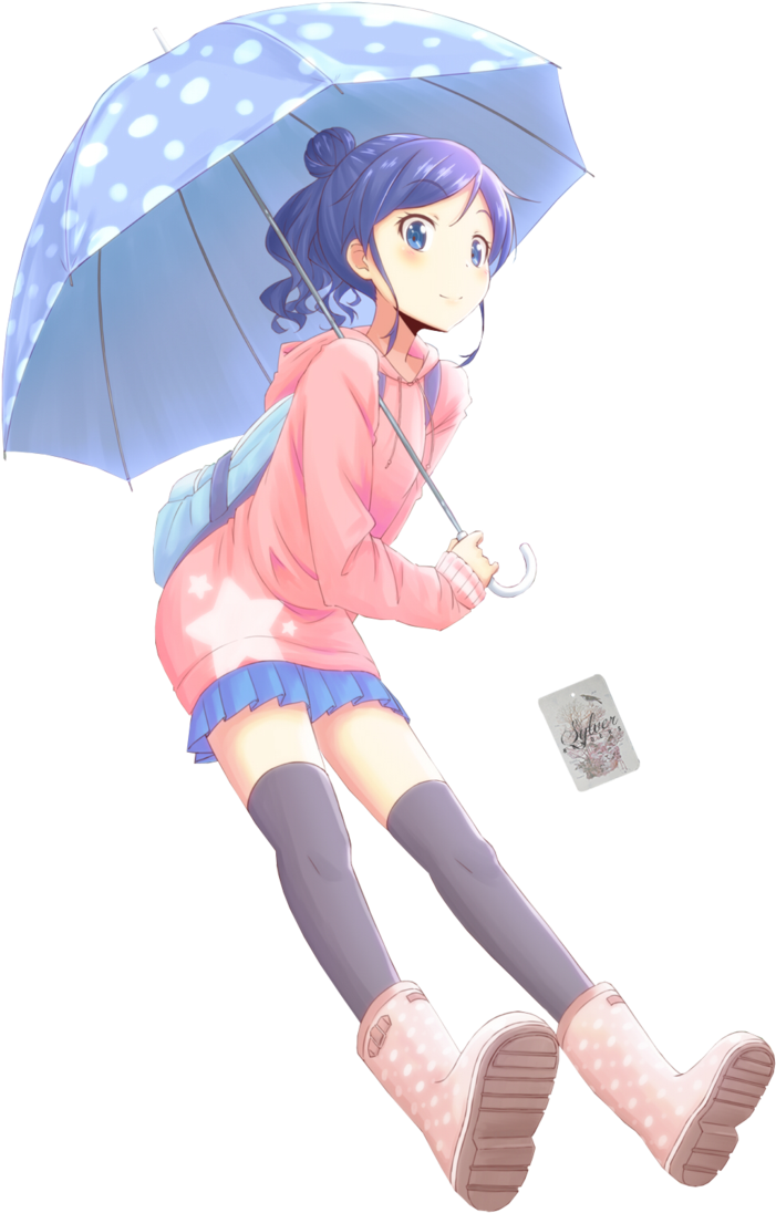 File History - Anime Girl Smile Render (717x1113), Png Download