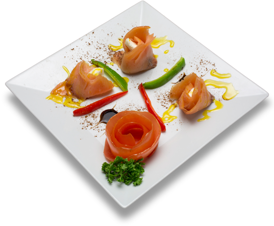 Pétalos De Salmón - Hors D'oeuvre (550x500), Png Download