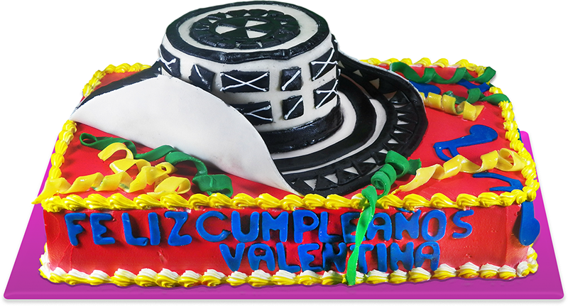 Torta Sombrero Vueltiao - Torta De Parranda Vallenata (800x431), Png Download