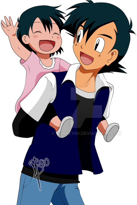 Ash And Alyson - Ash Ketchum (1368x855), Png Download