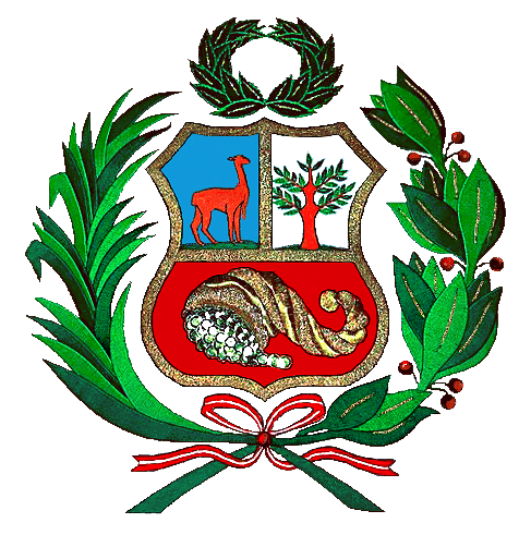 Coat Of Arms Of Peru Escudo Peruano - Peru Coat Of Arms Png (555x565), Png Download
