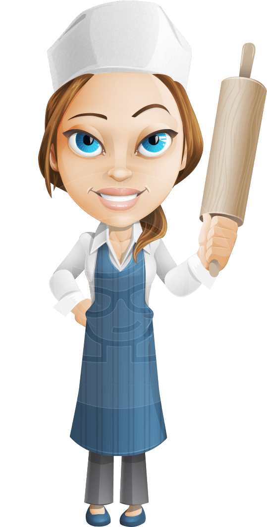 Vector Chef Woman Character - Chef Cartoon Character (691x1060), Png Download