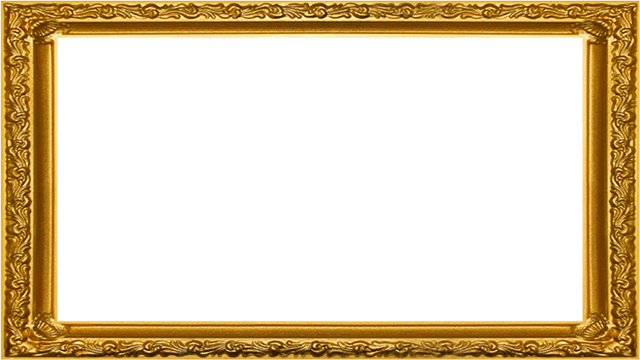 Contact - Vintage Gold Frame Transparent (640x360), Png Download