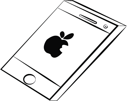 Rica Manzana - Line Art (407x325), Png Download