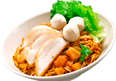 Fishball Noodle Dry - Boiled Beef (500x300), Png Download
