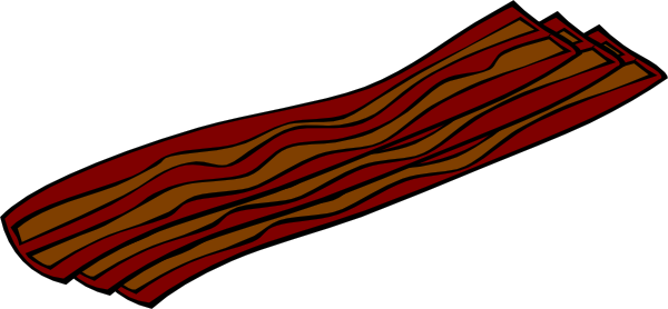 Bacon Food Transparent Png Images Free Download Bacon - Clipart Bacon (600x278), Png Download