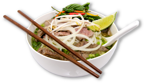 Pho Noodle Soup At Wild Ginger Noodle - Pho Png (500x291), Png Download