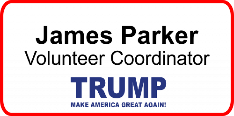 Trump Presidential Name Tag - Donald Trump Yard Sign | Make America Great Again Yard (800x398), Png Download
