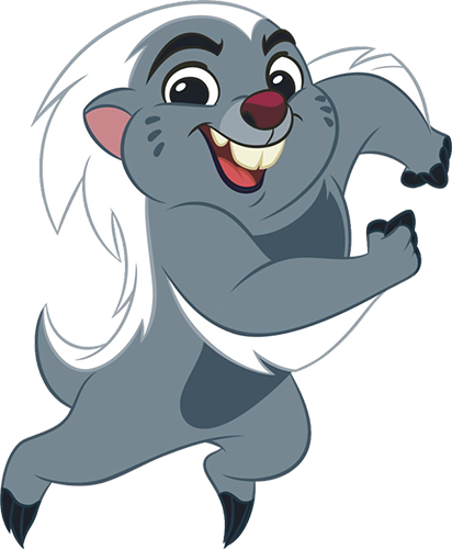 Bunga The Honey Badger - Guarda Do Leão Personagens (412x500), Png Download
