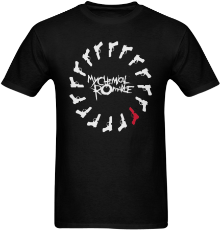 My Chemical Romance Logo Music Band Sunny Men's T- - My Chemical Romance Guns (501x500), Png Download