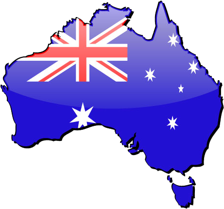 Australia Flag Clipart Png - Australia Map Flag (500x440), Png Download