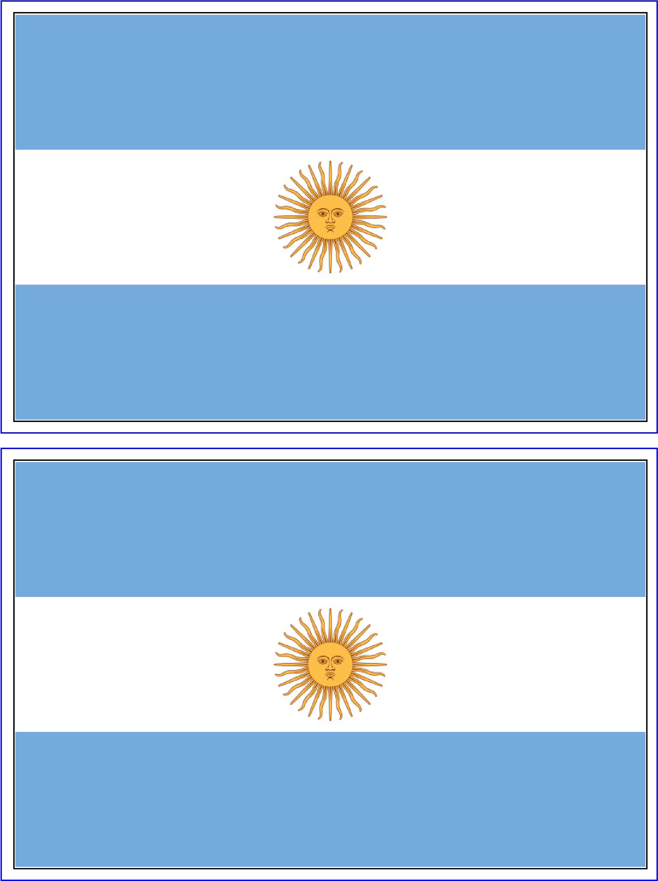 Argentina Flag - Bandera De Argentina (2480x3508), Png Download