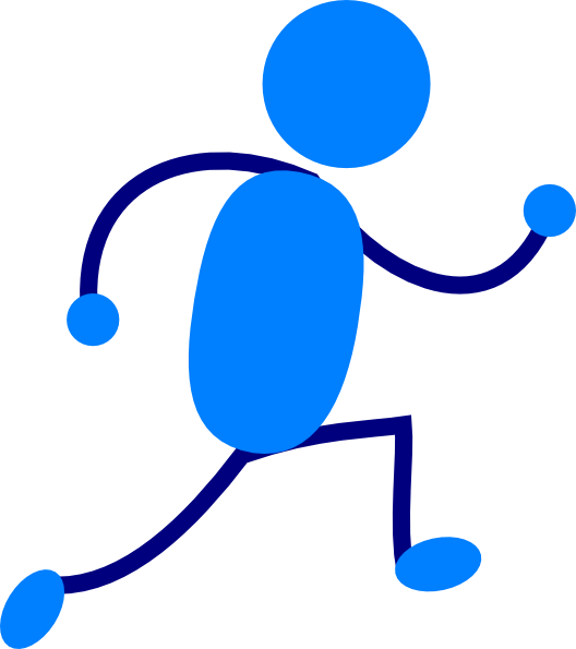 How To Set Use Blue Man Running Svg Vector (528x595), Png Download