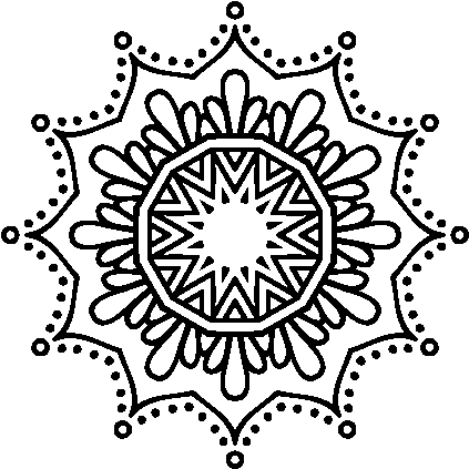 Dibujo De Mandala Flor De Nieve Para Colorear - Mandala De Nieve (600x470), Png Download