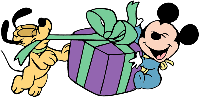 Baby Pluto Png - Baby Pluto And Mickey (700x363), Png Download