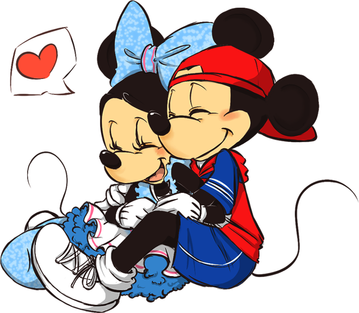 Baby Pluto Png Download - Cool Mickey And Minnie (700x610), Png Download