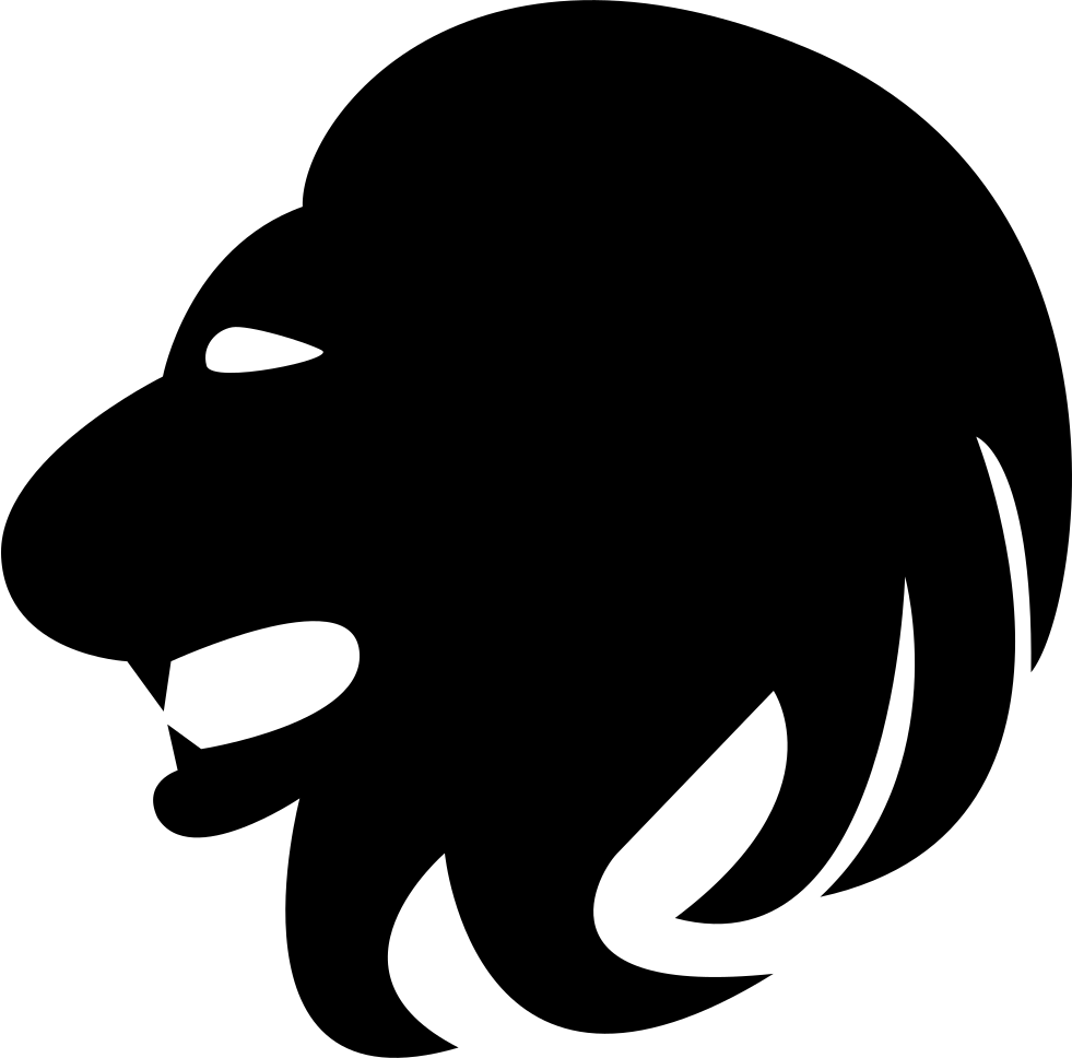 Leo Lion Head Side Comments - Lion Head Icon Png (981x968), Png Download