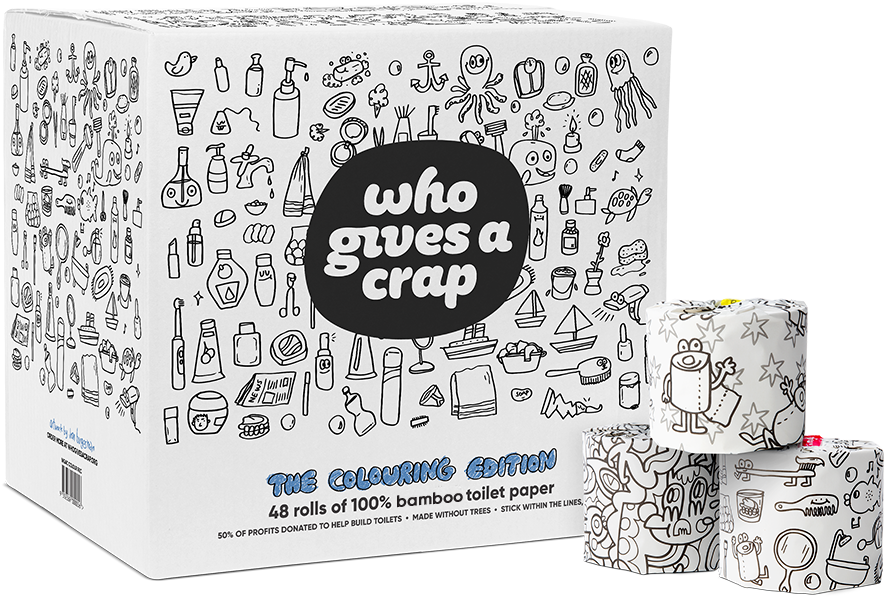 Colouring Edition Toilet Paper - Who Gives A Crap :: Toilet Paper (958x696), Png Download