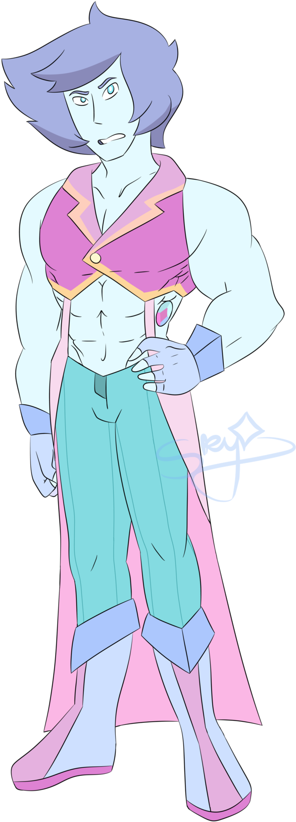 Mercury Glow Quartz, The Son Of A Zebra Jasper And - Cartoon (400x509), Png Download